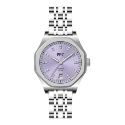 Paris Polo Club PPC-EF26-SL-PR Crystal Hour Markers Stainless Steel Women Watch